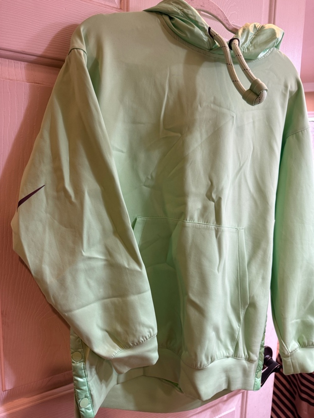 Nike Mint Green Pullover Hoodie with Drawstring